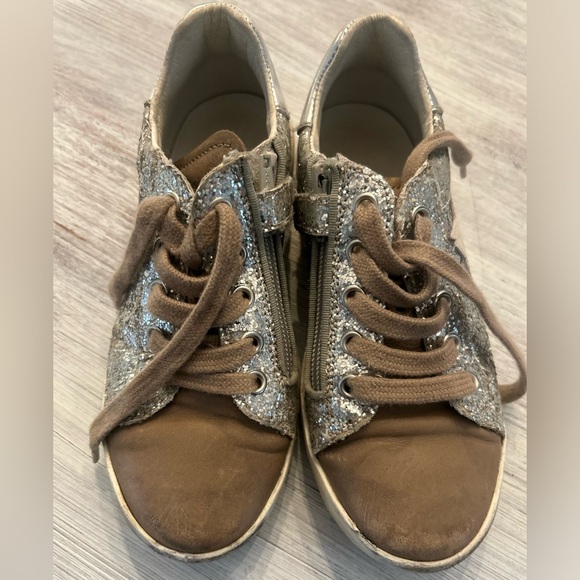 Silver Glitter Star Sneakers - Picture 2 of 3